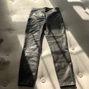 Faux leather pants